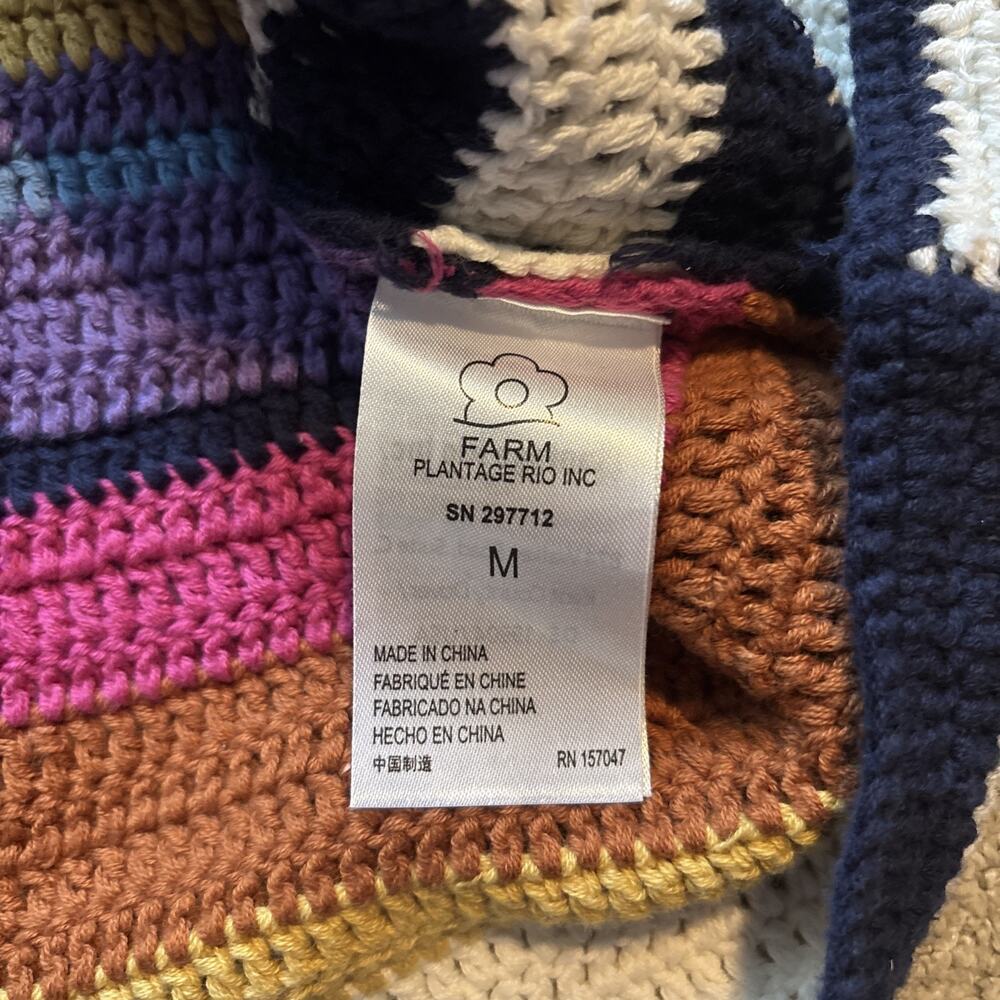 FARM Rio Multicolor Striped Mini Dress - Pink, Blue, Green, Yellow, Navy - Picture 9 of 11